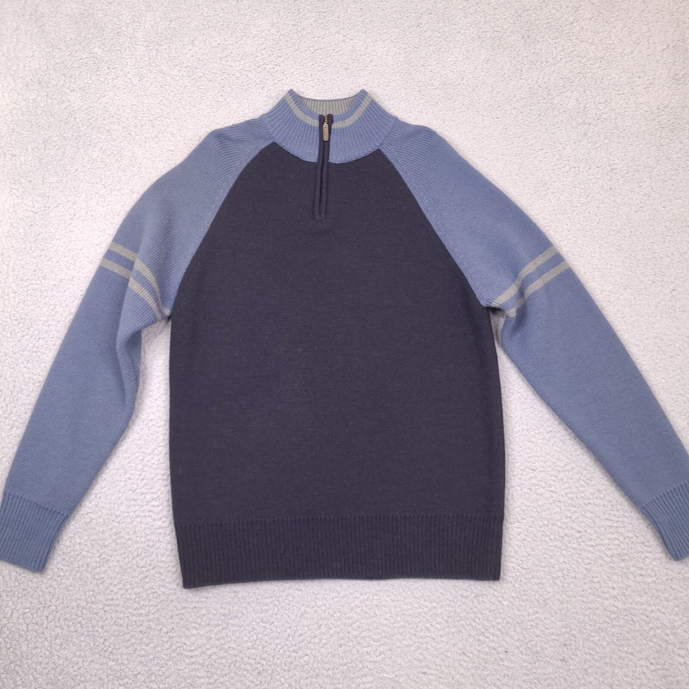 Arizona Jean Company Sweater Medium 1/4 Zip Mock Neck Pullover Raglan‎ Y2K